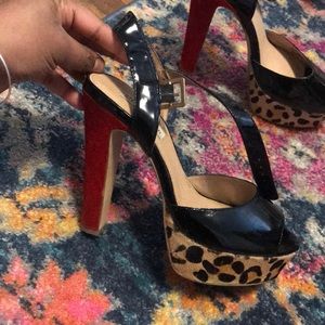 Multi colored Steve Madden heel.